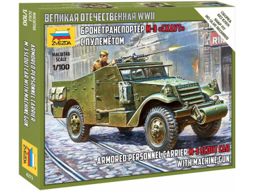 Zvezda Soviet M-3 Scout Car with Machine Gun (1:100)