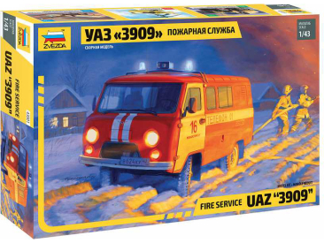 Zvezda UAZ 3909 Fire Service (1:43)