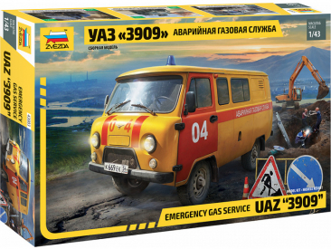 Zvezda UAZ-452 3909 pohotovostní vozidlo plynařů (1:43)