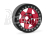 1.9'' Hliníkové beadlock disky šestipaprskové pro 1/10 crawler/expedice červené - 2 ks