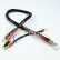 2 x 2S černý nabíj. kabel G4/G5 v černé ochranné punčoše - dlouhý 60cm - (4mm, 3-pin XH)