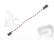 4609 J prodlužovací kabel 15cm FUT kroucený silný, zlacené kontakty