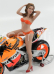American diorama Figures Cindy - Hot Bike Model - Motorcycle Not Included 1:12 Růžovo Oranžová