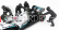 American diorama Figurky mechaniků F1 Pit-stop Set 1 2020 1:18, černá