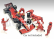 American diorama Figurky mechaniků F1 Pit-stop Set 2 2022 1:43, červená
