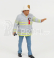 American diorama Figures Firefighters - Fire Captain 1:24 Šedomodrá