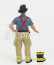 American diorama Figures Firefighters - Getting Ready 1:18 Modrá Bílá