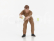 American diorama Figures Man Race Day 1 - Figure V 1:18 Brown