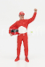 American diorama Figures Man Racing Legend 90s-b 1:18 Red