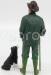 American diorama Figures Meccanico Con Cane - Mechanic Patrick With Dog 1:18 Zelená