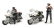 American diorama Figures Set 2x Police Man With 2x Motorcycle 1:64 Černá Bílá