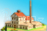 Anenský důl Příbram - papírový model 1:200