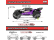 RC auto Arrma Vorteks Mega 550 1:10 RTR, fialová