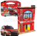Bburago Accessories Diorama - Set Build Your City Fire Station - Caserma Vigili Del Fuoco - With Volkswagen T6 Minibus 1:43 Červená Bílá