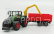 Bburago Fendt Vario 1000 Tractor With Crane And Trailer 2016 1:50 Zelená Šedá Červená
