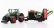 Bburago Fendt Vario 1050 Tractor With Cultivator Trailer 2016 1:50 Zelená Šedá Červená
