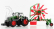 Bburago Fendt Vario 1050 Tractor With Whirl Rake Trailer 2016 1:50 Zelená Šedá Červená