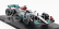 Bburago Mercedes gp F1 W13e Team Mercedes-amg Petronas F1 N 63 Season 2022 George Russel - With Helmet And Plastic Showcase 1:43 Stříbrná Zelená