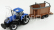 Bburago New holland T7.315 Tractor + Livestock Forwarder 1:50 Modrá Hnědá