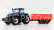 Bburago New holland T7.315 Tractor + Tipping Trailer 1:50 Modrá Červená