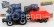 Bburago New holland T7.315 Tractor + Tipping Trailer 1:50 Modrá Červená