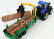 Bburago New holland T7.315 Tractor + Tree Forwarder And Wood 1:50 Modrozelené Dřevo