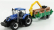 Bburago New holland T7.315 Tractor + Tree Forwarder And Wood 1:50 Modrozelené Dřevo