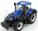 Bburago New holland T7000 Tractor With Horse Trailer - Trasporto Cavalli 1:32 Modrá Hnědá Bílá
