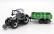 Bburago Valtra N174 Tractor With Tipping Trailer 2017 1:50 Bílá Černá Zelená