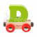 Bigjigs Rail Vagónek dřevěné vláčkodráhy - Písmeno D