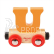 Bigjigs Rail Vagónek dřevěné vláčkodráhy - Písmeno U
