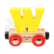 Bigjigs Rail Vagónek dřevěné vláčkodráhy - Písmeno W
