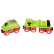 Bigjigs Rail Zelená lokomotiva s tendrem + 3 koleje