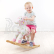 Bigjigs Toys Dřevěný houpací kůň s květy