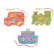 Bigjigs Toys Dřevěný magnetický labyrint Tyrkysová loď