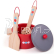 Bigjigs Toys Dřevěný set nádobí s puntíky poškozený obal