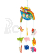 Bigjigs Toys Dřevěný závěsný kolotoč Noemova archa
