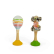 Bigjigs Toys Sada Rumba koule žlutá a rolničky zelené