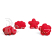 Bigjigs Toys Silikonové formičky červené Cherry
