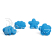 Bigjigs Toys Silikonové formičky modré Ocean