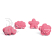 Bigjigs Toys Silikonové formičky růžové Coral