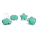 Bigjigs Toys Silikonové formičky zelené Eggshell