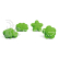 Bigjigs Toys Silikonové formičky zelené Meadow