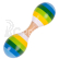 Bigjigs Toys Spojené dřevěné rumbakoule 1 ks