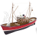 RC Borkum II rybářský člun 1:25 ARTR, červená