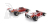 Brekina plast Fiat 691 T Truck Car Transporter Assistance Set 1:87, červená