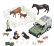 Britains Land rover Land Defender 90 Pick-up Closed With Animals And Figures 1984 1:32 Zelené Stříbro