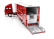 Brumm Iveco fiat Fiat Iveco 190 Truck Car Transporter Monaco Gp 1984 With 2x F1 Ferrari 126ck Turbo N 27 Michele Alboreto - N 28 Rene Arnoux + Figures And Accessories 1:43 Red