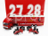 Brumm Iveco fiat Fiat Iveco 190 Truck Car Transporter Monaco Gp 1984 With 2x F1 Ferrari 126ck Turbo N 27 Michele Alboreto - N 28 Rene Arnoux + Figures And Accessories 1:43 Red