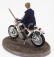 Clc-models Ossa 250 Ae73 Enduro 1973 With Terence Hill Small Action Figure - From Movie - Altrimenti Ci Arrabbiamo - Tv Series - Motorcycle 1:12 Bílá